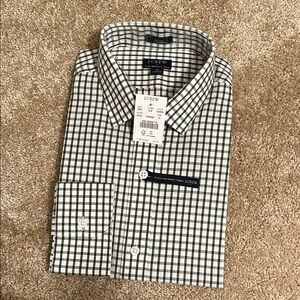 J. Crew Men's Black and White Checkered Shirt